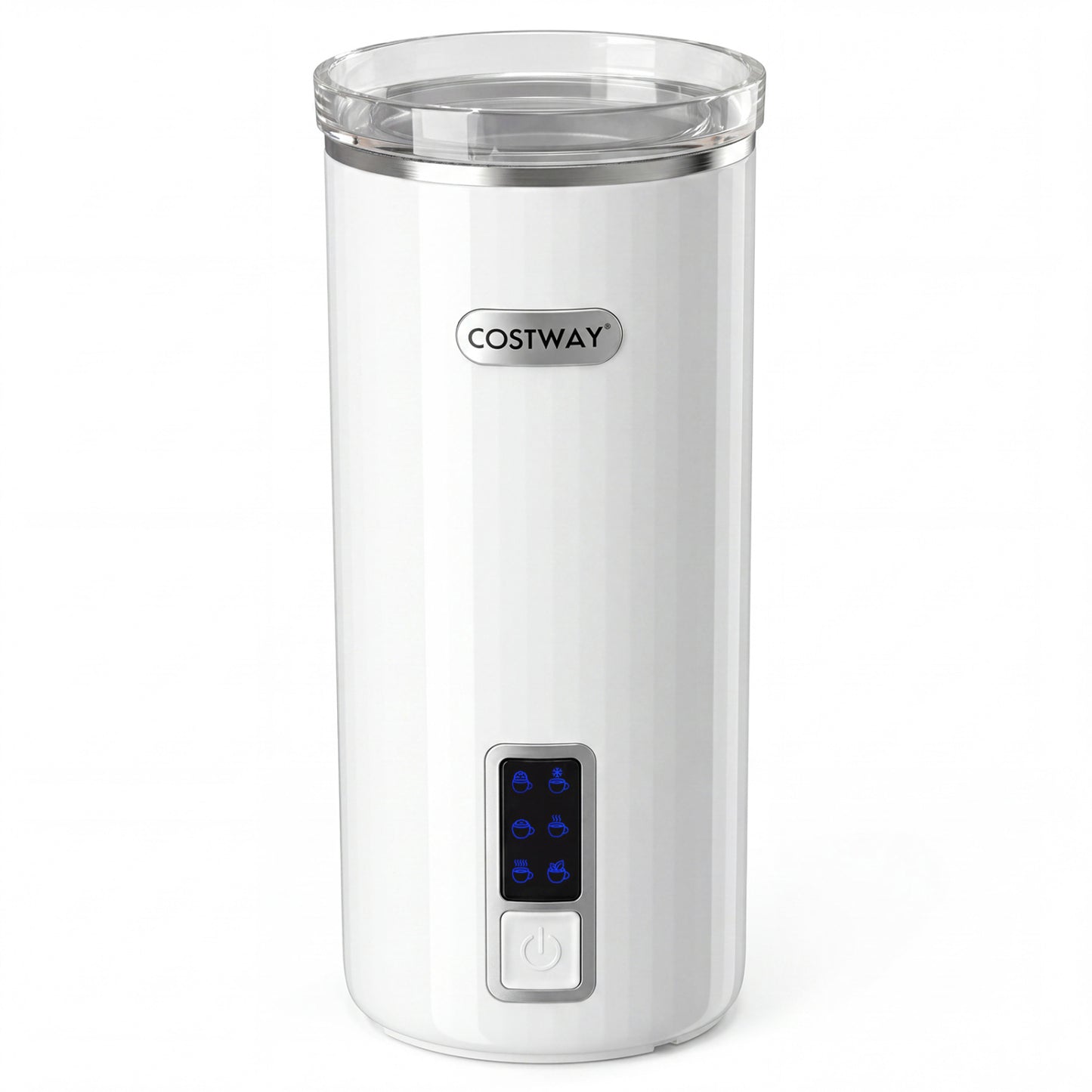 6-in-1 Electric Milk Steamer with Stainless Steel Interior-White