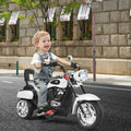 6V 3 Wheel Kids Motorcycle-White - White - Powered Ride On Toys