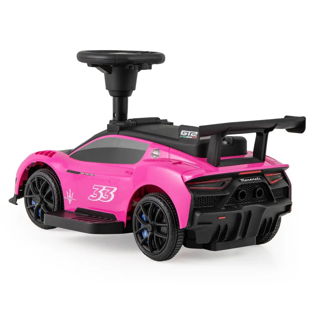 6V Electric Kids Ride on Push Car Maserati Licensed with Foot Pedal and Music-Pink - Pink - Powered Ride On Toys