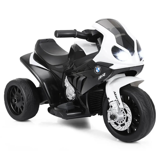 6V Kids 3 Wheels Riding BMW Licensed Electric Motorcycle-Black - Black - Powered Ride On Toys