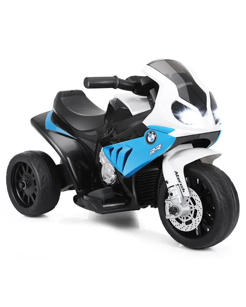 6V Kids 3 Wheels Riding BMW Licensed Electric Motorcycle-Blue - Blue - Powered Ride On Toys