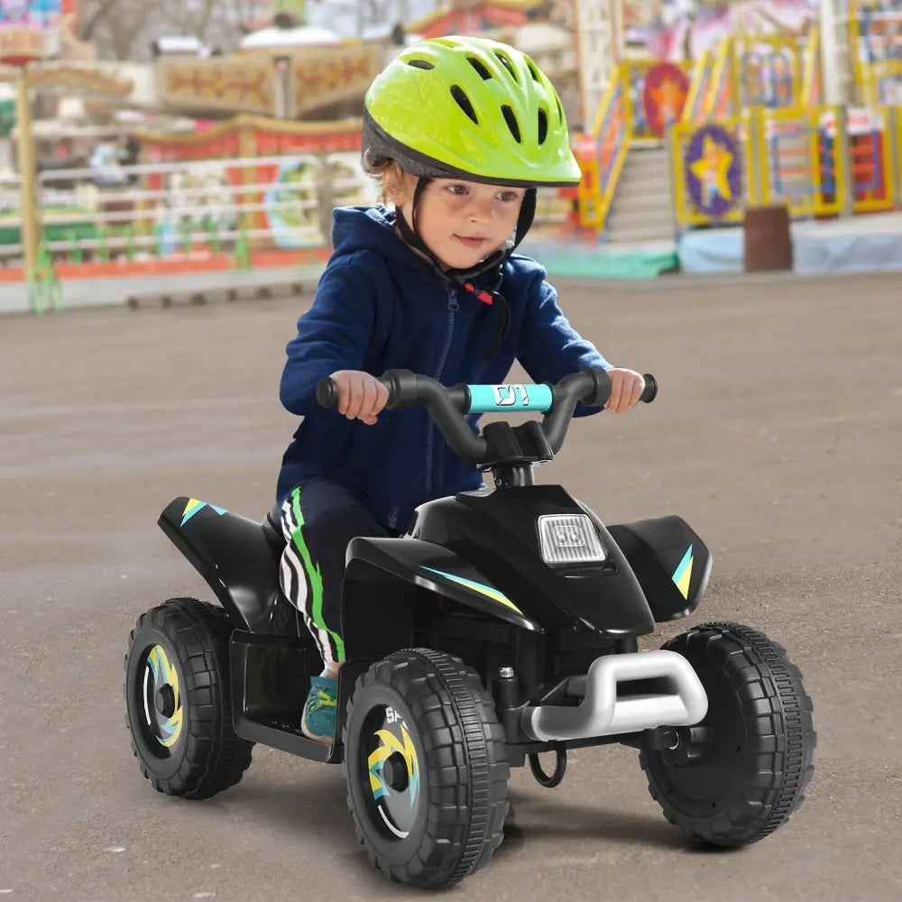 6V Kids Electric ATV 4 Wheels Ride - On Toy - Black - Oasis Home Essentials