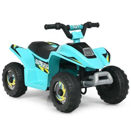 6V Kids Electric ATV 4 Wheels Ride-On Toy -Blue - Blue - Powered Ride On Toys