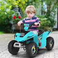 6V Kids Electric ATV 4 Wheels Ride-On Toy -Blue - Blue - Powered Ride On Toys