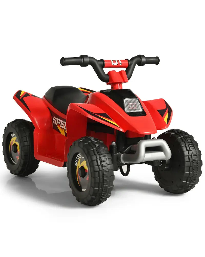 6V Kids Electric ATV 4 Wheels Ride-On Toy-Red - Red - Powered Ride On Toys