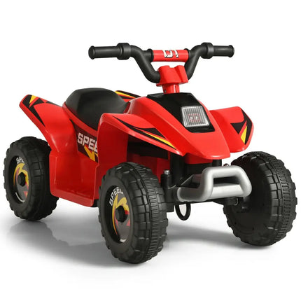 6V Kids Electric ATV 4 Wheels Ride-On Toy-Red - Red - Powered Ride On Toys