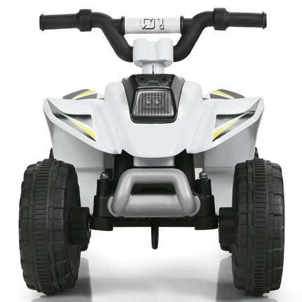6V Kids Electric ATV 4 Wheels Ride-On Toy-White - White - Powered Ride On Toys
