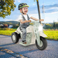 6V Kids Electric Ride on Motorcycle with Bubble Maker and Music-Beige - Beige - Powered Ride On Toys