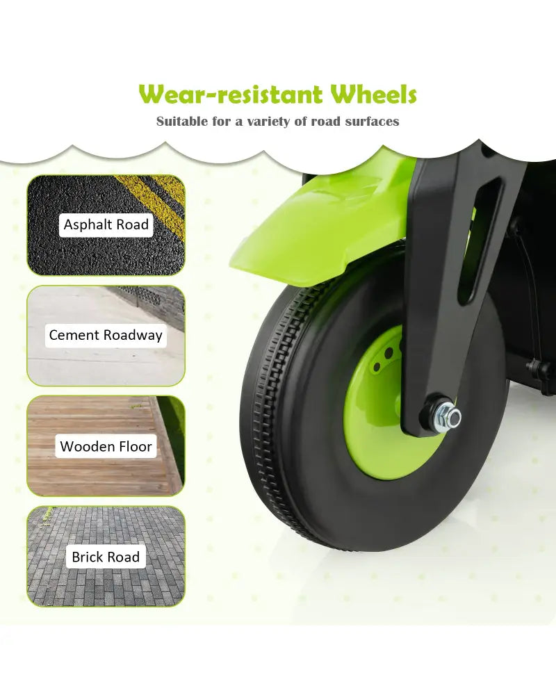 6V Kids Electric Ride on Motorcycle with Bubble Maker and Music-Green - Green - Powered Ride On Toys