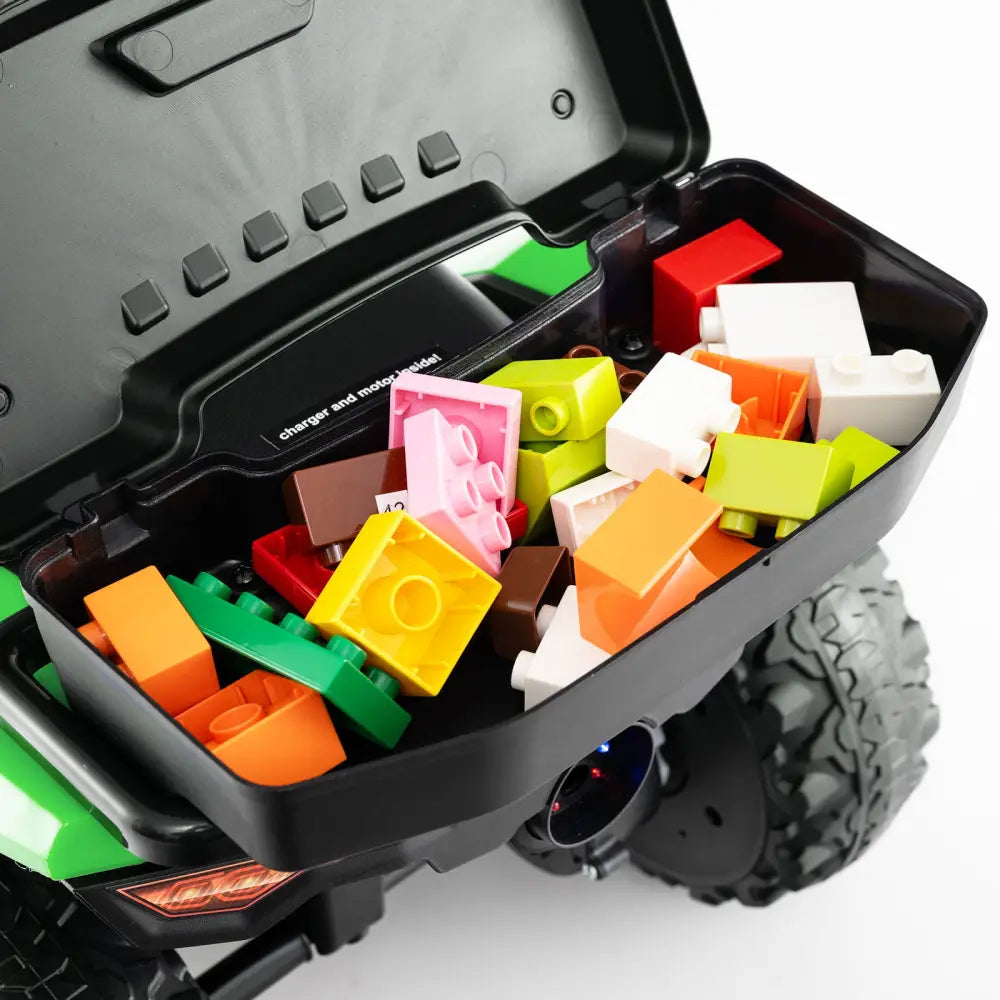 6V Kids Ride On ATV with Spray Function and Storage Box with Music-Green - Green - Powered Ride On Toys