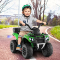 6V Kids Ride On ATV with Spray Function and Storage Box with Music-Green - Green - Powered Ride On Toys