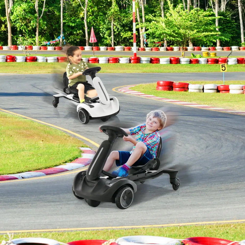 6V Kids Ride on Drift Car with 360° Spin and 2 Adjustable Heights-Black - Black - Powered Ride On Toys