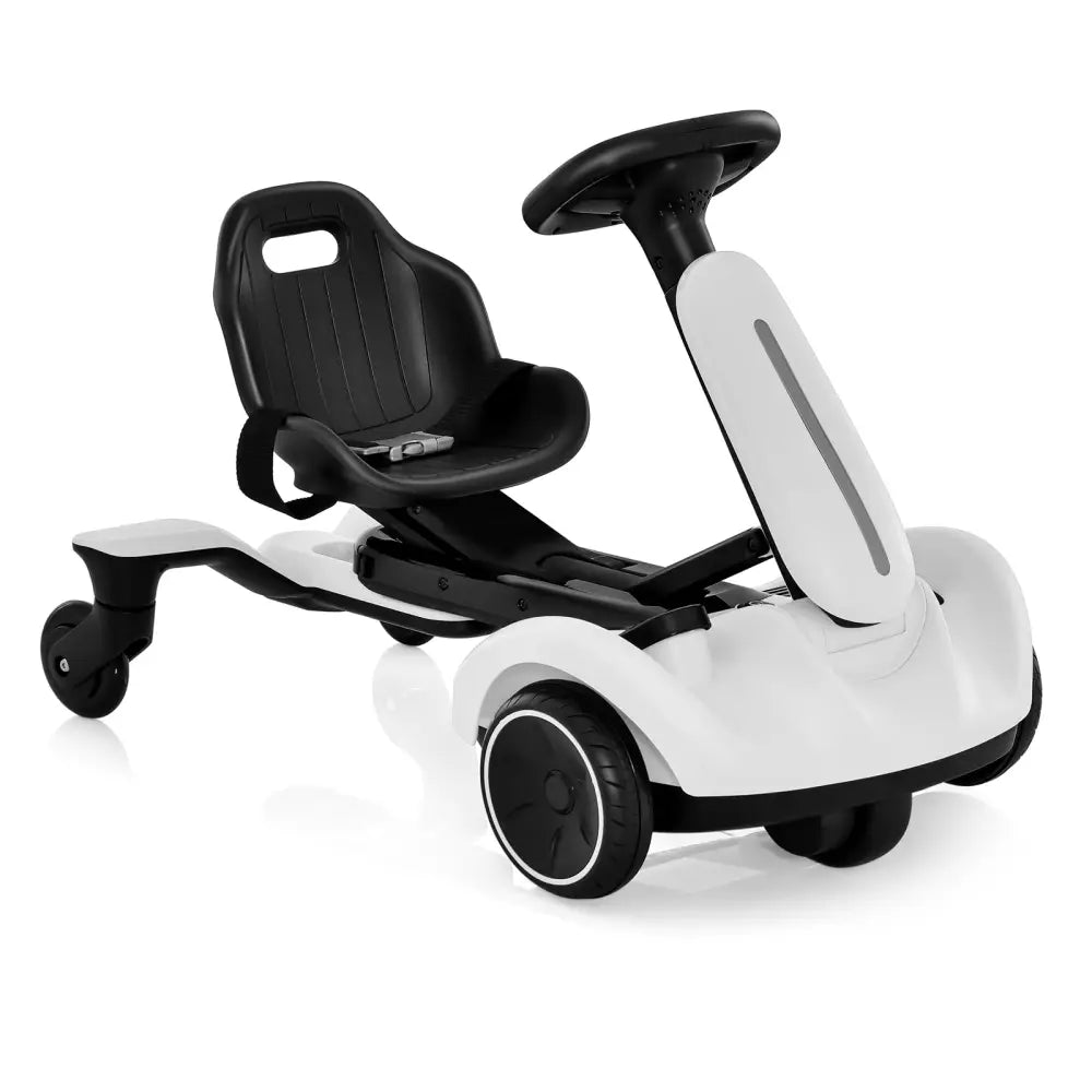 6V Kids Ride on Drift Car with 360° Spin and 2 Adjustable Heights-White - White - Powered Ride On Toys
