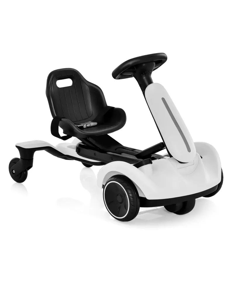 6V Kids Ride on Drift Car with 360° Spin and 2 Adjustable Heights-White - White - Powered Ride On Toys