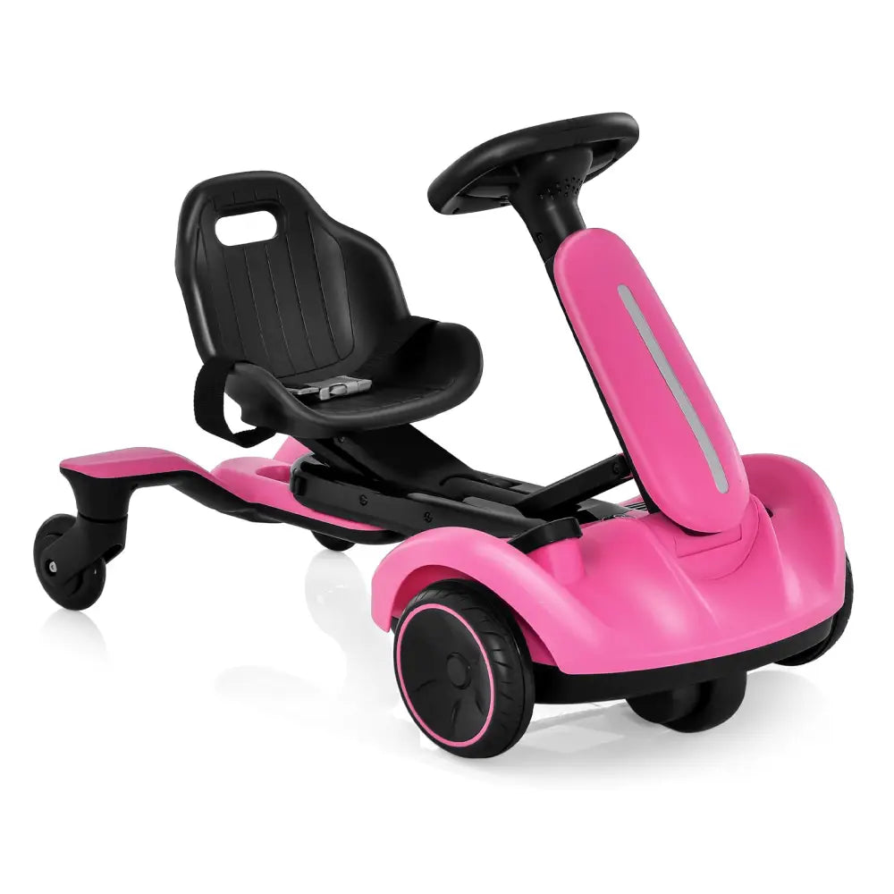 6V Kids Ride on Drift Car with 360° Spin and 2 Adjustable Heights-Pink - Pink - Powered Ride On Toys