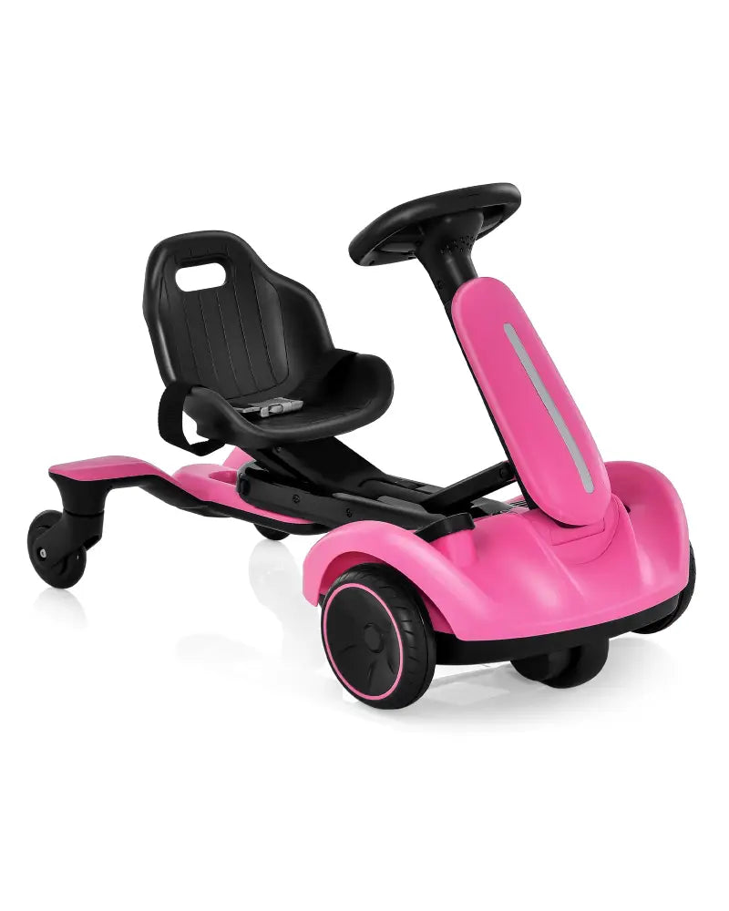 6V Kids Ride on Drift Car with 360° Spin and 2 Adjustable Heights-Pink - Pink - Powered Ride On Toys