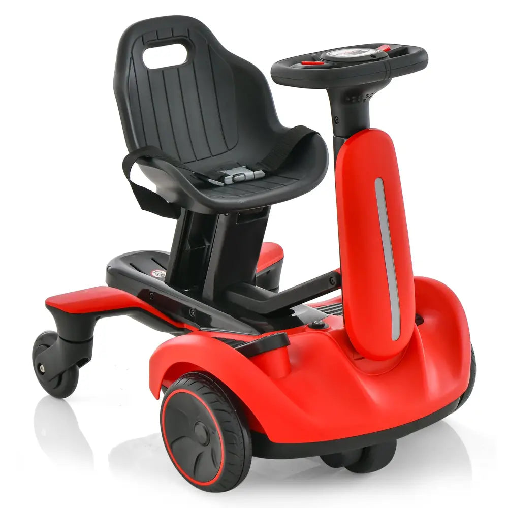 6V Kids Ride on Drift Car with 360° Spin and 2 Adjustable Heights-Red - Red - Powered Ride On Toys