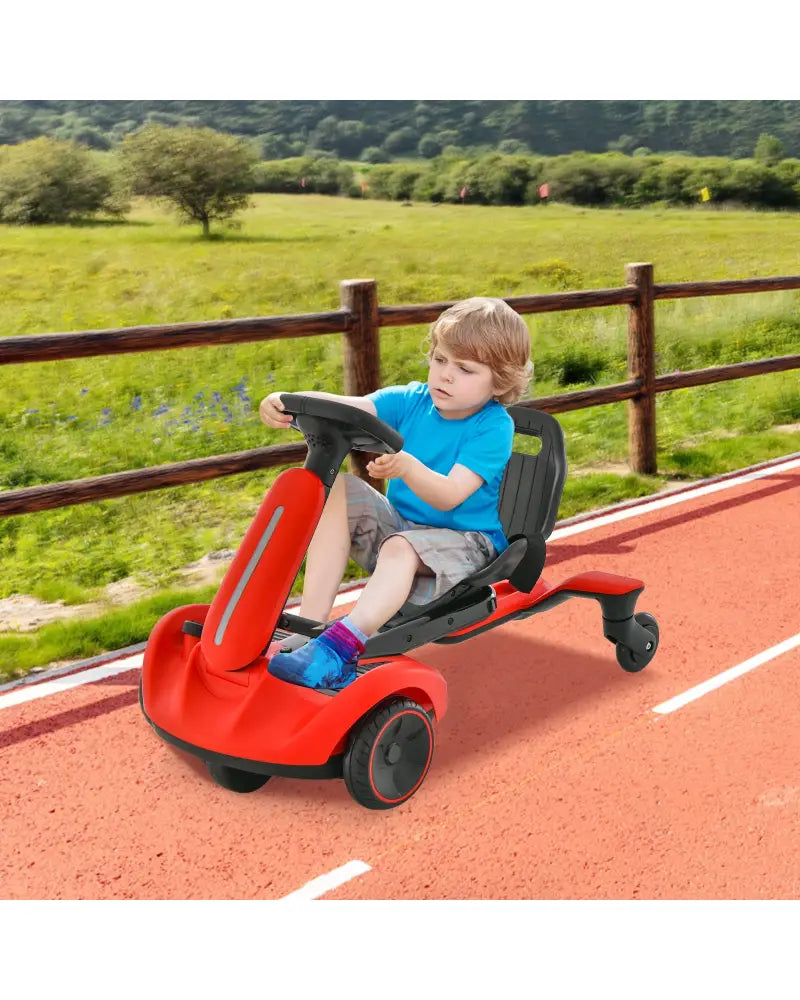 6V Kids Ride on Drift Car with 360° Spin and 2 Adjustable Heights-Red - Red - Powered Ride On Toys