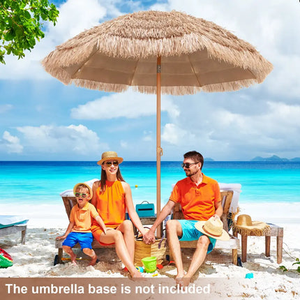 7.2 Feet Patio Thatched Tiki Umbrella Hawaiian Hula Beach Umbrella - Outdoor Umbrellas