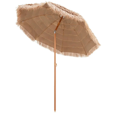 7.2 Feet Patio Thatched Tiki Umbrella Hawaiian Hula Beach Umbrella - Outdoor Umbrellas