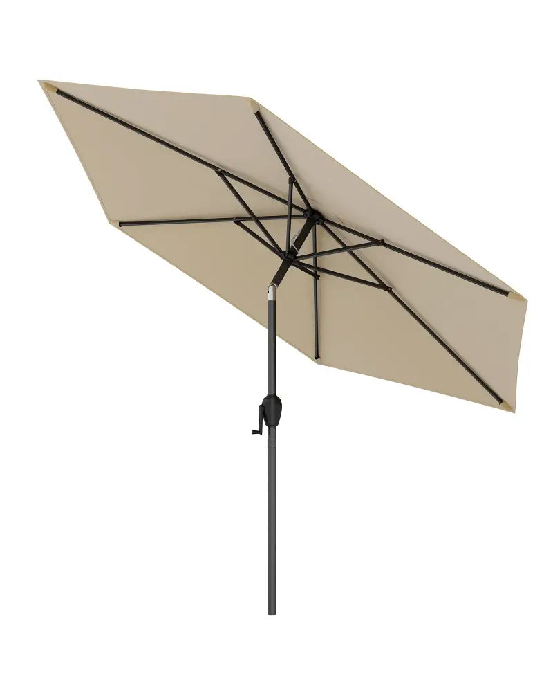 7.5 feet Outdoor Patio Heavy Duty Market Umbrella with Push Button Tilt-Beige - Beige - Outdoor Umbrellas