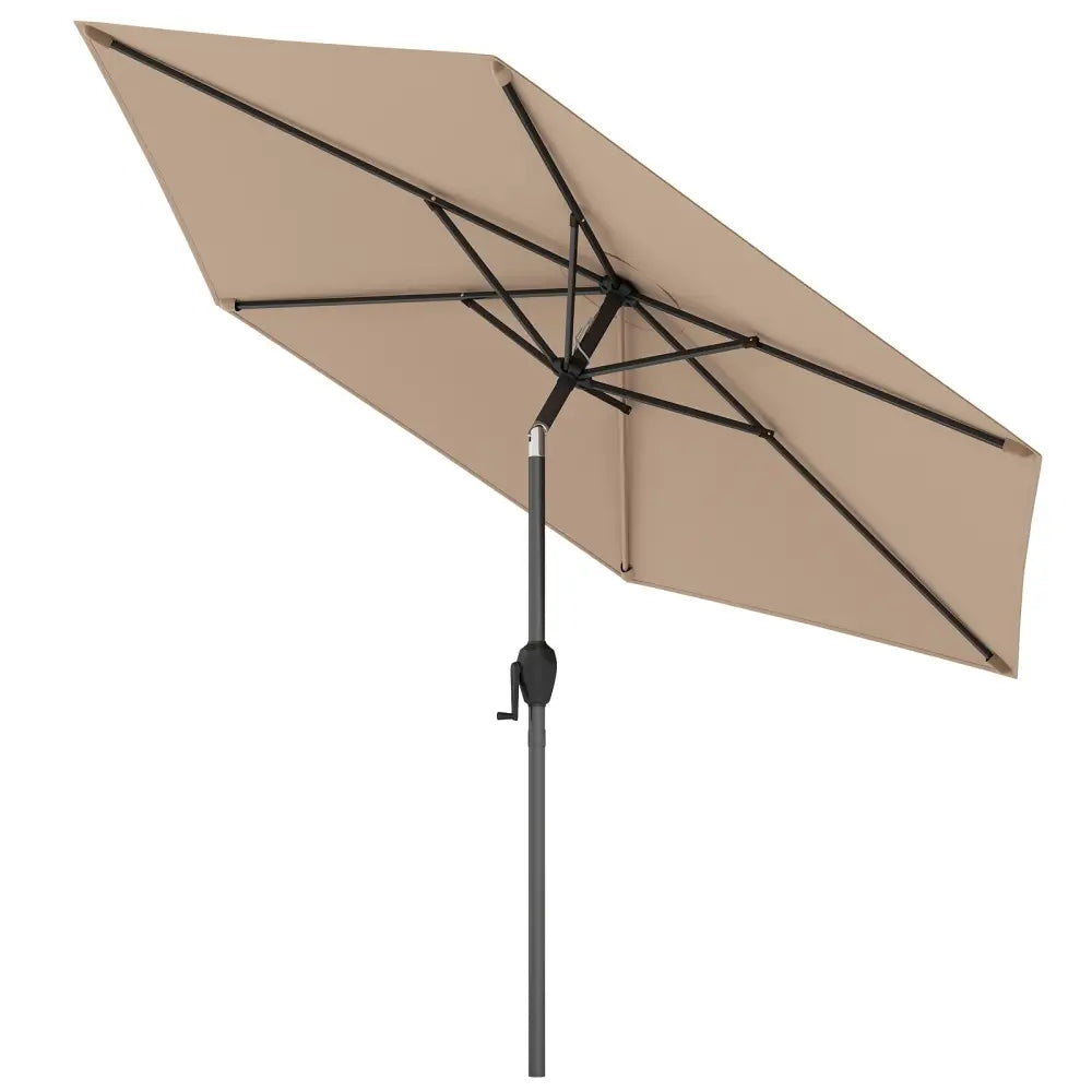7.5 feet Outdoor Patio Heavy Duty Market Umbrella with Push Button Tilt-Tan - Tan - Outdoor Umbrellas