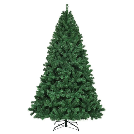 7.5 Feet Pre-Lit Artificial Spruce Christmas Tree with 550 Multicolor Lights for Festival - Green - Christmas Tree