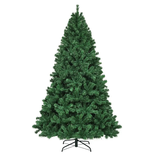 7.5 Feet Pre-Lit Artificial Spruce Christmas Tree with 550 Multicolor Lights for Festival - Green - Christmas Tree