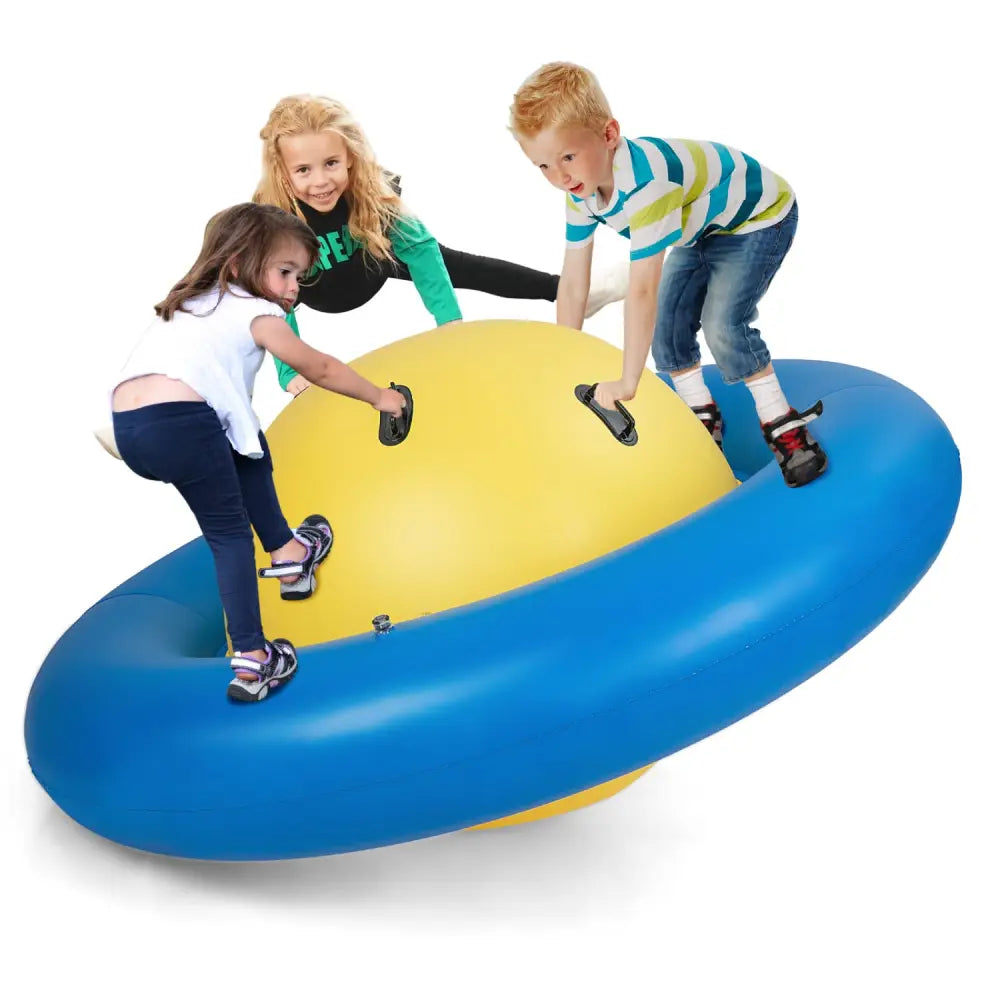 7.5 Foot Giant Inflatable Dome Rocker Bouncer with 6 Built-in Handles for Kids-Blue - Blue - Toy Sports