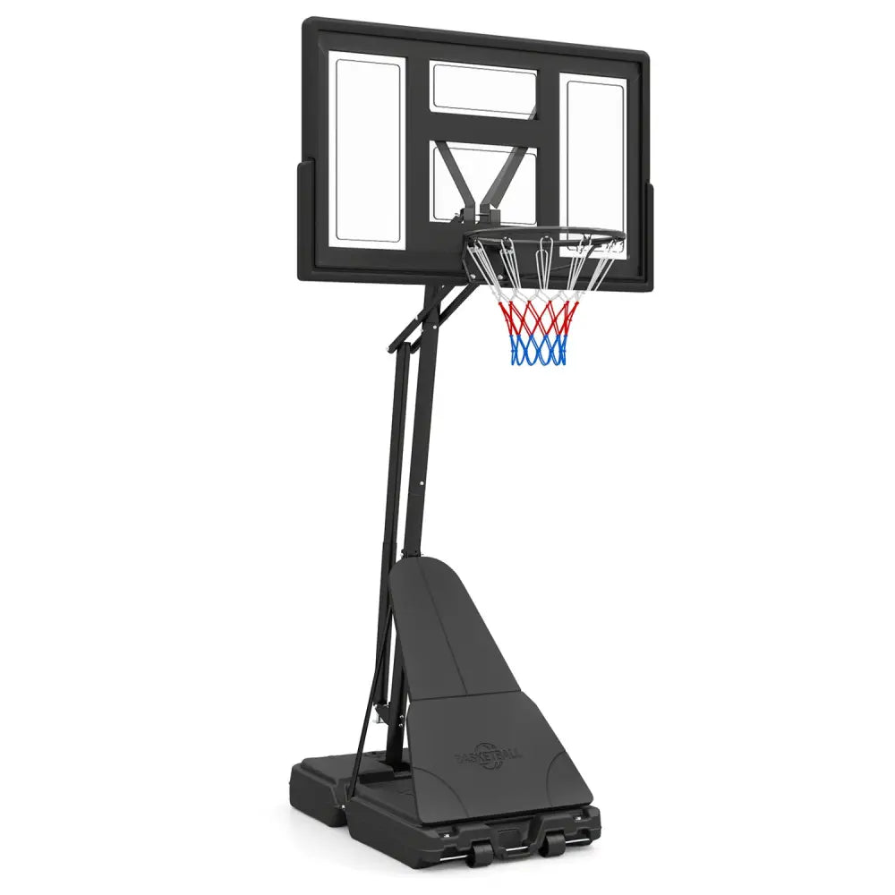 7.7-10 FT Tool-Free Height Adjustable Basketball Goal System - Sport Equipments