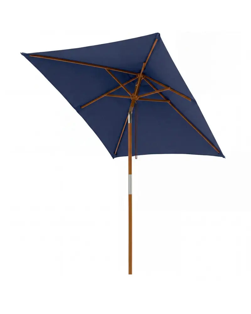 7 Feet Outdoor Rectangular Patio Umbrella with 3 Adjustable Heights-Navy - Navy - Outdoor Umbrellas