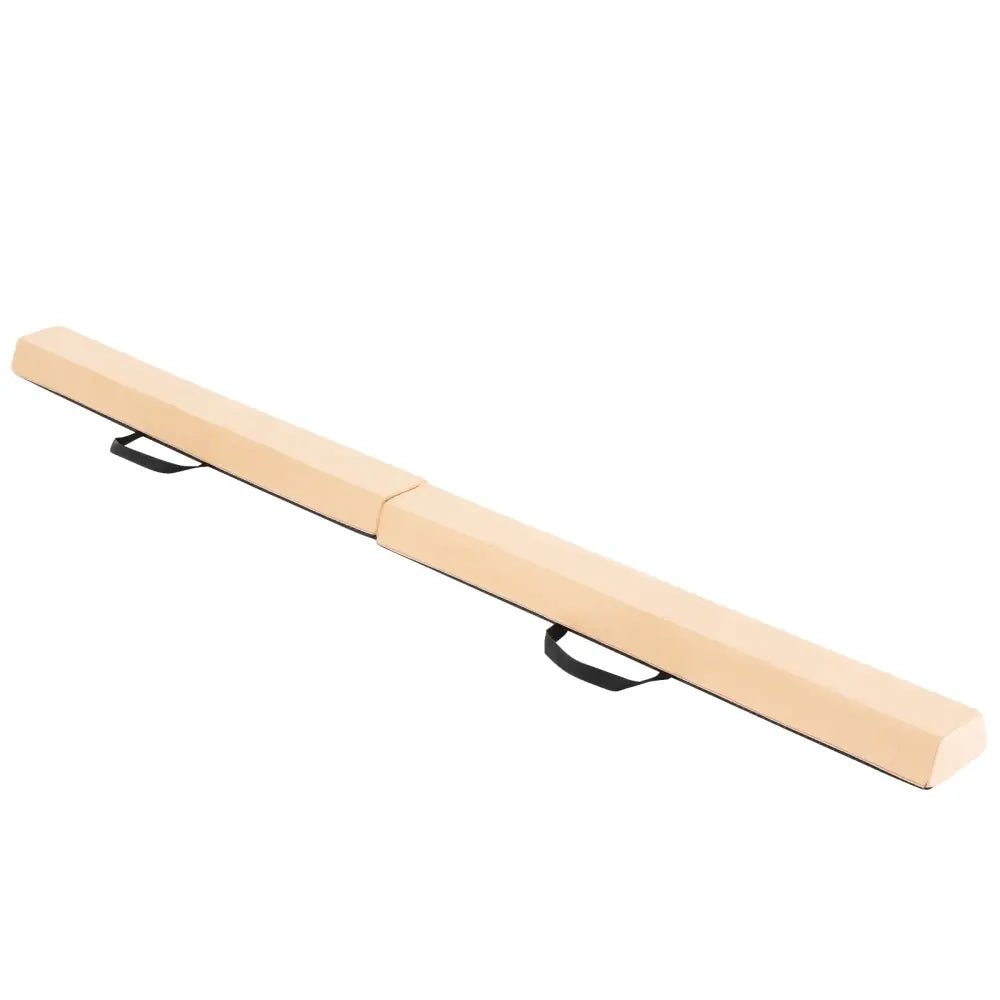 7 FT Folding Balance Beam with Removable Suede Cover and Non-slip Bottom-Khaki - Khaki - Yoga & Gym Mats