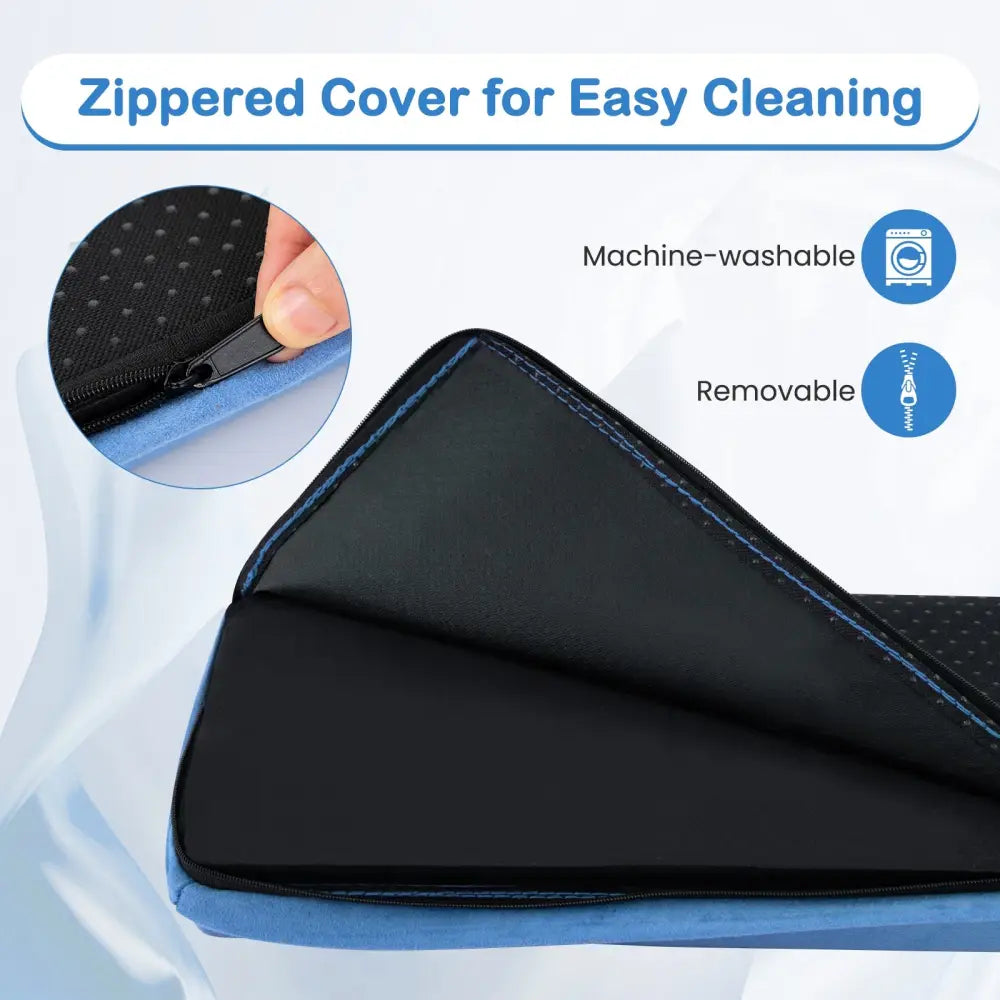 7 FT Folding Balance Beam with Removable Suede Cover and Non-slip Bottom-Navy - Navy - Yoga & Gym Mats