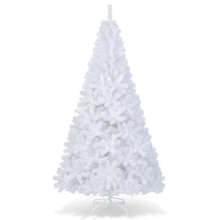 7 ft White Christmas Tree with Solid Metal Stand-7 ft - White - Christmas Tree