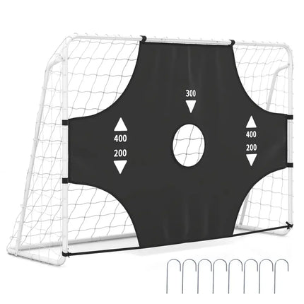 7 ft x 5 ft Soccer Goal Set for Backyard 2-in-1 Football Net with Removable Target Cloth - Sport Equipments