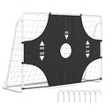 7 ft x 5 ft Soccer Goal Set for Backyard 2-in-1 Football Net with Removable Target Cloth - Sport Equipments