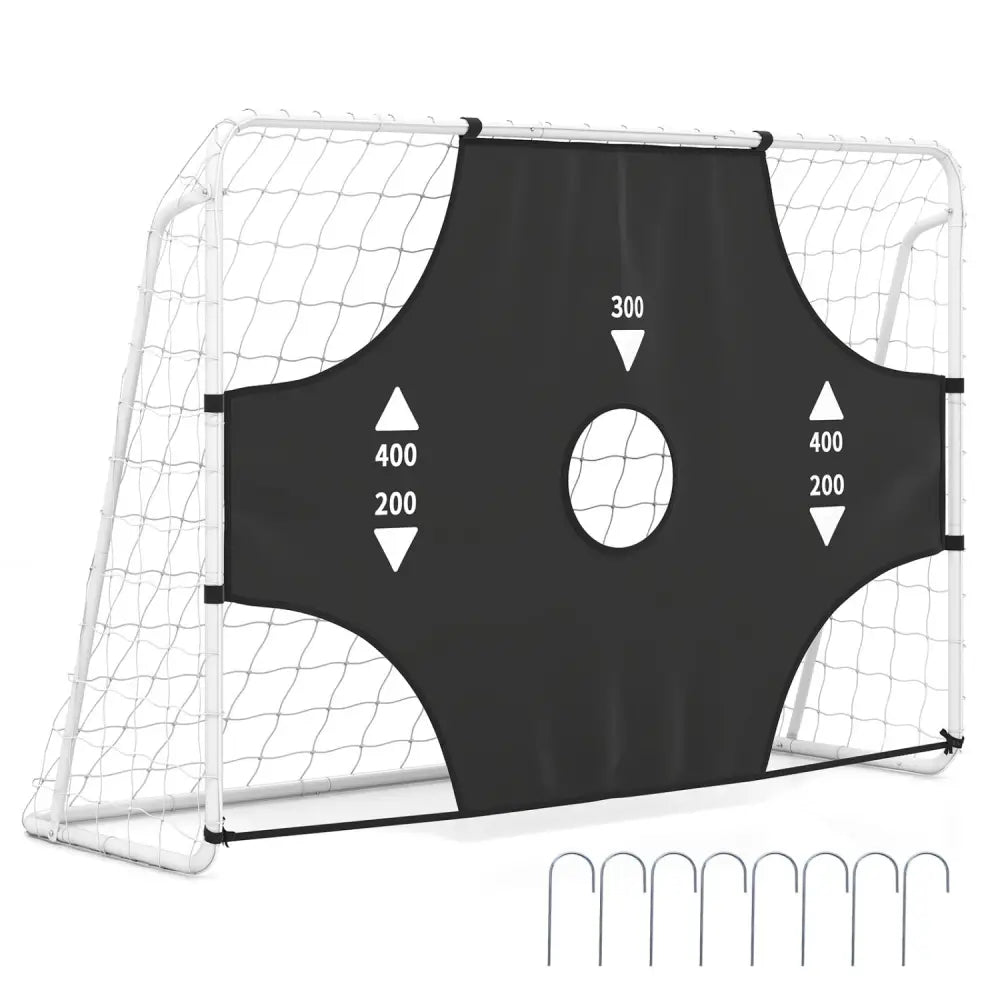 7 ft x 5 ft Soccer Goal Set for Backyard 2-in-1 Football Net with Removable Target Cloth - Sport Equipments