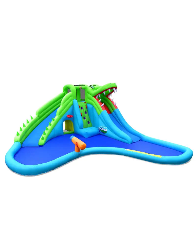 7-in-1 Inflatable Bounce House with Splashing Pool without Blower - Inflatable Water Slides