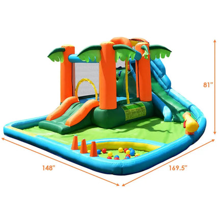 7-in-1 Inflatable Slide Bouncer with Two Slides - Inflatable Water Slides