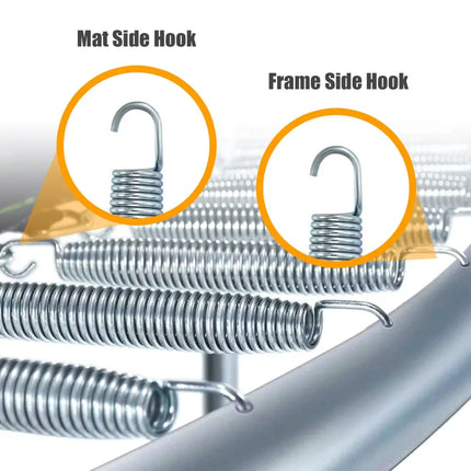 7 Inch Rustproof Galvanized Steel Replacement Trampoline Elasticity Springs-7 Inch - Silver - Trampoline Accessories