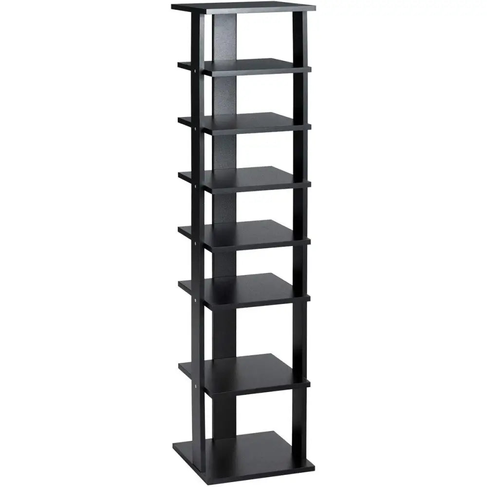 7-Tier Shoe Rack Practical Free Standing Shelves Storage Shelves-Black - Black - Shoe Racks & Storage Benches