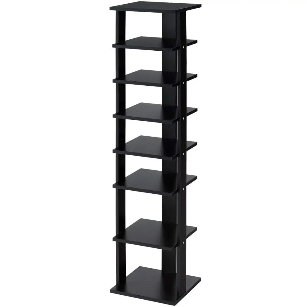 7-Tier Shoe Rack Practical Free Standing Shelves Storage Shelves-Black - Black - Shoe Racks & Storage Benches