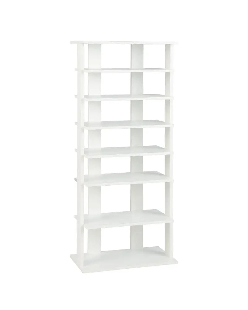 7 Tiers Vertical Shoe Rack for Front Door-White - White - Shoe Racks & Storage Benches