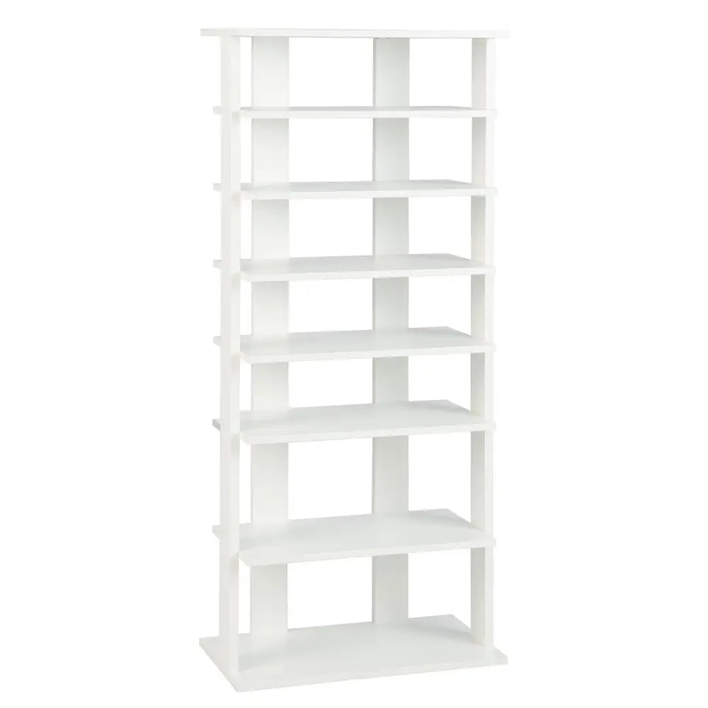 7 Tiers Vertical Shoe Rack for Front Door-White - White - Shoe Racks & Storage Benches