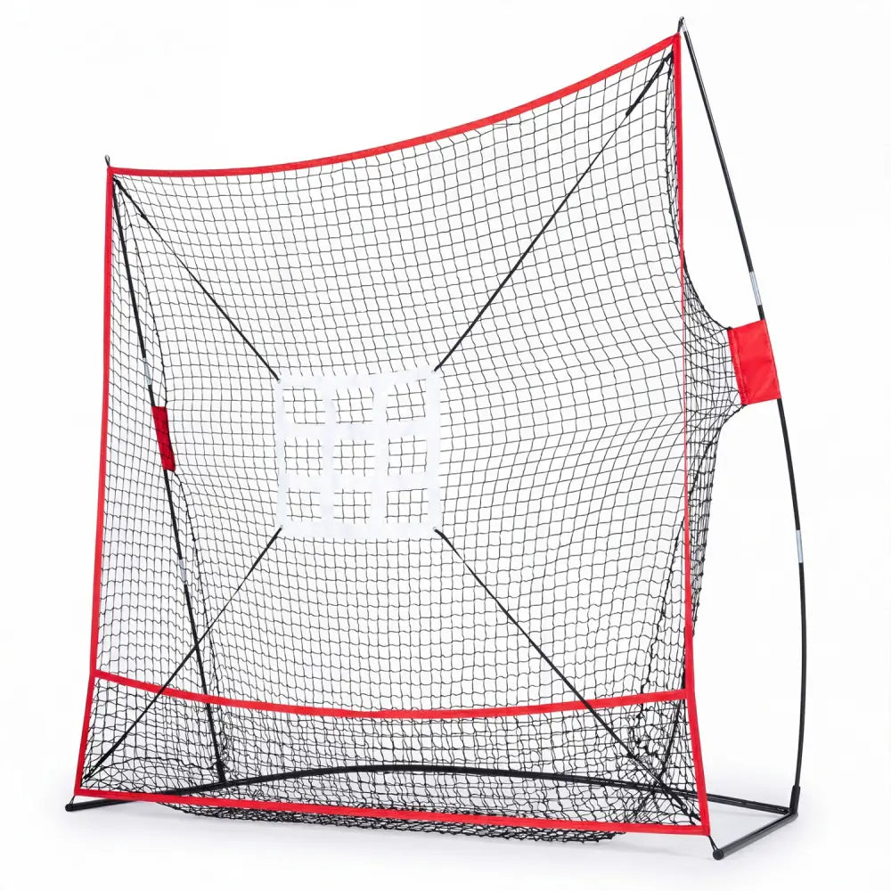 7 x 7.4 FT Baseball Practice Net with 2 Strike Zones and Large Ball Collection System - Sport Equipments