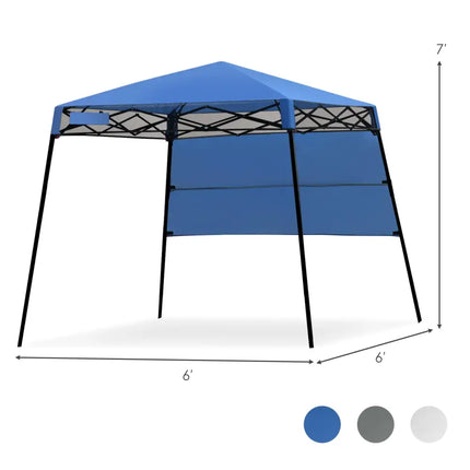 7 x 7 Feet Sland Adjustable Portable Canopy Tent with Backpack-Blue - Blue - Canopies