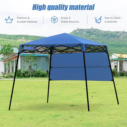 7 x 7 Feet Sland Adjustable Portable Canopy Tent with Backpack-Blue - Blue - Canopies
