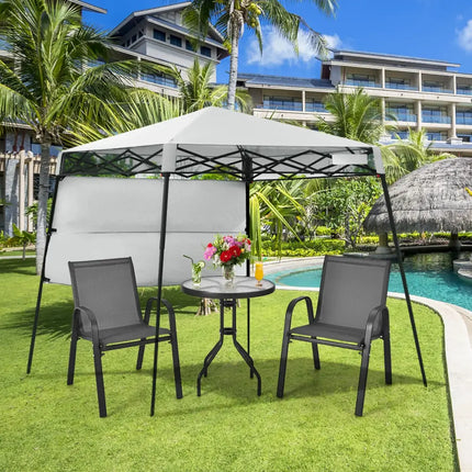 7 x 7 Feet Sland Adjustable Portable Canopy Tent with Backpack-White - White - Canopies