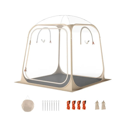 7 x 7 FT Pop Up Sports Tent Clear Bubble Tent All-Weather Waterproof Pod with Sealed Floor - Tents