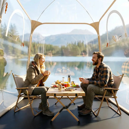 7 x 7 FT Pop Up Sports Tent Clear Bubble Tent All-Weather Waterproof Pod with Sealed Floor - Tents